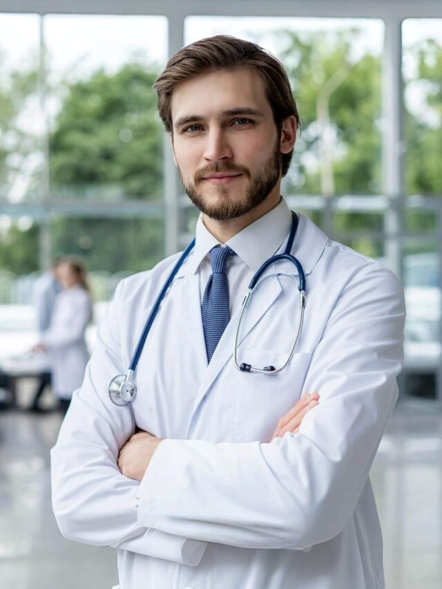 médico de braços cruzados investindo na clínica com base nos exemplos de empreendedorismo na área da saúde