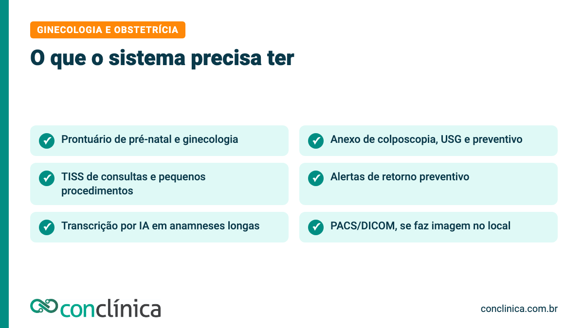 O que um sistema para clínica de ginecologia e obstetrícia precisa ter