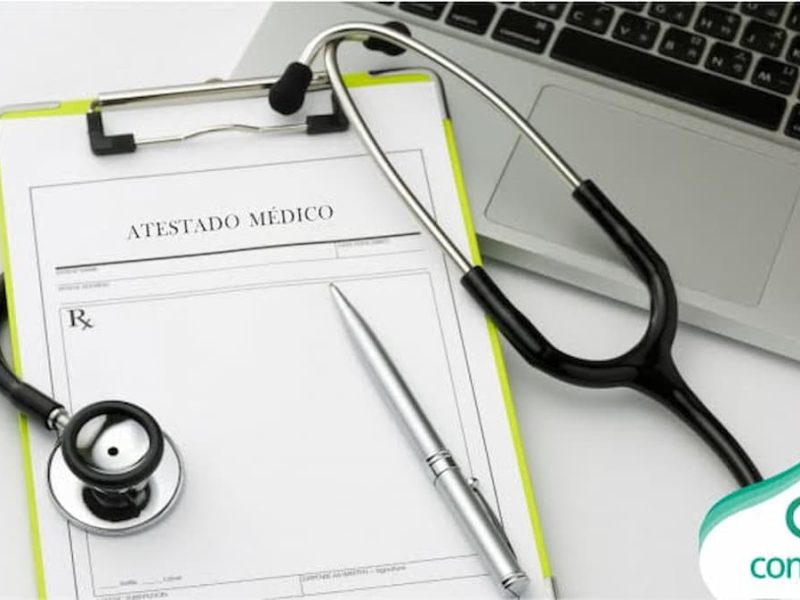 modelo-de-atestado-medico Imagem de atestado e equipamentos de médico. Imagem ilustrativa para texto modelo atestado médico.